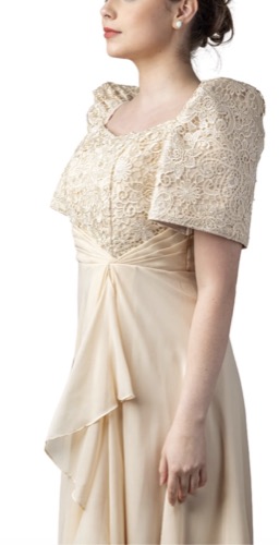 Guest women attire example β filipiniana gown